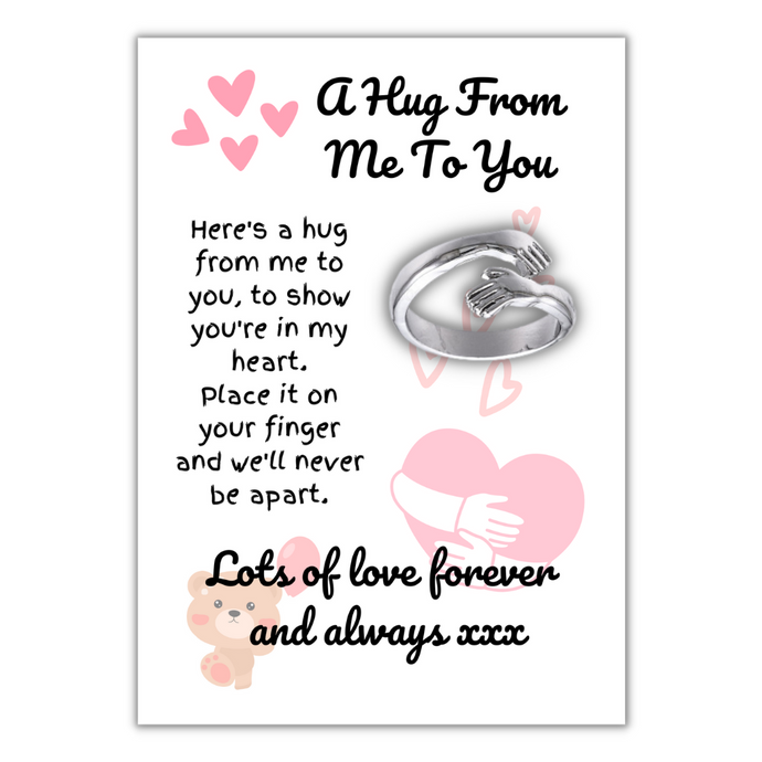 A Hug From Me To You - Ring & Message Card