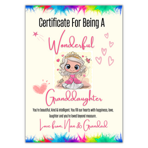 A Wonderful Granddaughter/Grandson Certificate - Personalised