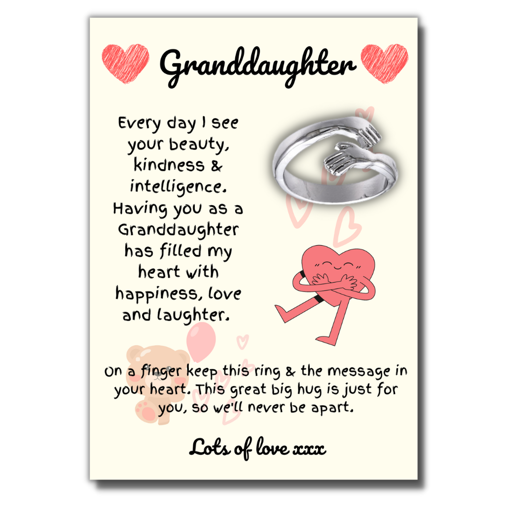 The Granddaughter Hug Ring & Message Card